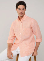 REGULAR FIT BENGAL STRIPED LINEN SHIRT