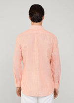 REGULAR FIT BENGAL STRIPED LINEN SHIRT