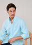 REGULAR FIT BENGAL STRIPED LINEN SHIRT