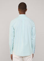 REGULAR FIT REGIMENTAL STRIPED PINPOINT SHIRT