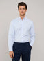 REGULAR FIT REGIMENTAL STRIPED OXFORD SHIRT