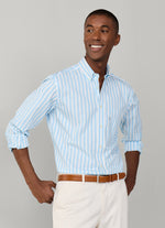 FAÇONNABLE REGULAR FIT STRIPED FIL-A-FIL SHIRT