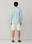 FAÇONNABLE REGULAR FIT CANDY STRIPE LINEN BLEND SHIRT