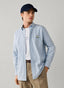 FAÇONNABLE REGULAR FIT LOGO STRIPED PINPOINT SHIRT
