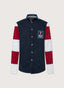 REGULAR FIT GABARDINE RUGBY SHIRT