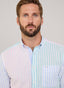 REGULAR FIT STRIPED COTTON LINEN SHIRT