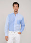 REGULAR FIT STRIPED COTTON LINEN SHIRT