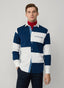 REGULAR FIT STRIPED PATCHES RUGBY SHIRT