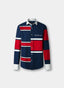 REGULAR FIT MULTI WIDTH STRIPE RUGBY SHIRT