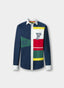 REGULAR FIT EMBROIDERED PATCHES RUGBY SHIRT