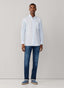 FAÇONNABLE REGULAR REGULAR FIT MIXED STRIPE LINEN SHIRT
