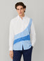 FAÇONNABLE REGULAR FIT WAVE PATCHES VOILE SHIRT