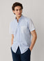 FAÇONNABLE REGULAR FIT SHORT SLEEVE MULTI STRIPE SHIRT