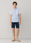 FAÇONNABLE REGULAR FIT SHORT SLEEVE MULTI STRIPE SHIRT