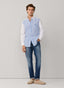 FAÇONNABLE REGULAR FIT STRIPE MIX SEERSUCKER SHIRT