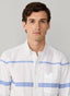 FAÇONNABLE REGULAR FIT HORIZONTAL STRIPE POPLIN SHIRT