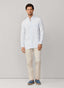 FAÇONNABLE REGULAR FIT 1950 BACK STRIPED LINEN SHIRT