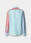FAÇONNABLE REGULAR FIT COLOUR BLOCK LINEN SHIRT