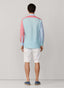 FAÇONNABLE REGULAR FIT COLOUR BLOCK LINEN SHIRT