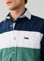 FAÇONNABLE REGULAR FIT COLOUR BLOCK GABARDINE SHIRT
