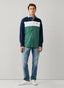 FAÇONNABLE REGULAR FIT COLOUR BLOCK GABARDINE SHIRT