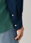 FAÇONNABLE REGULAR FIT COLOUR BLOCK GABARDINE SHIRT