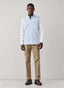 FAÇONNABLE REGULAR FIT BACK WREATH STRIPE POPLIN SHIRT