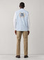 FAÇONNABLE REGULAR FIT BACK WREATH STRIPE POPLIN SHIRT