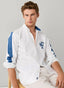 FAÇONNABLE REGULAR FIT CHAMBRAY STRIPED SLEEVES SHIRT