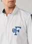FAÇONNABLE REGULAR FIT CHAMBRAY STRIPED SLEEVES SHIRT