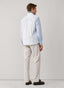 FAÇONNABLE REGULAR FIT CONTRAST PINPOINT SLEEVES SHIRT