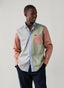 FAÇONNABLE REGULAR FIT COLOUR BLOCK FLANNEL SHIRT