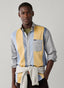 FAÇONNABLE REGULAR FIT VERTICAL BANDS FLANNEL SHIRT