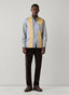 FAÇONNABLE REGULAR FIT VERTICAL BANDS FLANNEL SHIRT