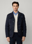 QUILTED WOOL-BLEND FLAP POCKET JACKET