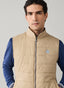 FAÇONNABLE CHAMBRAY LINED QUILTED GILET