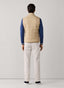 FAÇONNABLE CHAMBRAY LINED QUILTED GILET