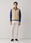 FAÇONNABLE CHAMBRAY LINED QUILTED GILET