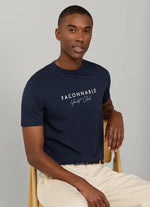 FAÇONNABLE REGULAR FIT YATCH CLUB PRINT T-SHIRT