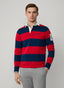 REGULAR FIT LONG SLEEVE STRIPED RUGBY POLO