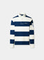 REGULAR FIT LONG SLEEVE STRIPED RUGBY POLO