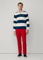 REGULAR FIT LONG SLEEVE STRIPED RUGBY POLO