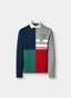 REGULAR FIT LONG SLEEVE PATCH RUGBY POLO