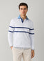 FAÇONNABLE REGULAR FIT LONG SLEEVE STRIPED FRONT POLO