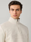FAÇONNABLE DEBOSSED BRANDING QUARTER ZIP SWEATSHIRT