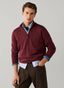 FAÇONNABLE COTTON SILK HALF ZIP SWEATER