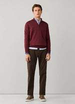 FAÇONNABLE COTTON SILK HALF ZIP SWEATER