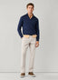 FAÇONNABLE COTTON SILK HALF ZIP SWEATER