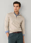 FAÇONNABLE COTTON SILK HALF ZIP SWEATER