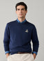 FAÇONNABLE COTTON SILK LOGO CREW-NECK SWEATER